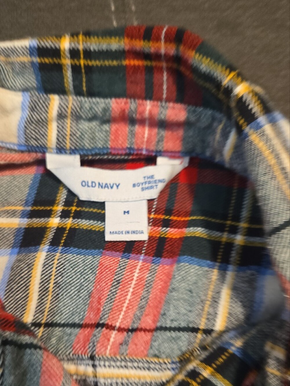 Old Navy Red, White & Blue Plaid Button-Down Shirt - Picture 4 of 4